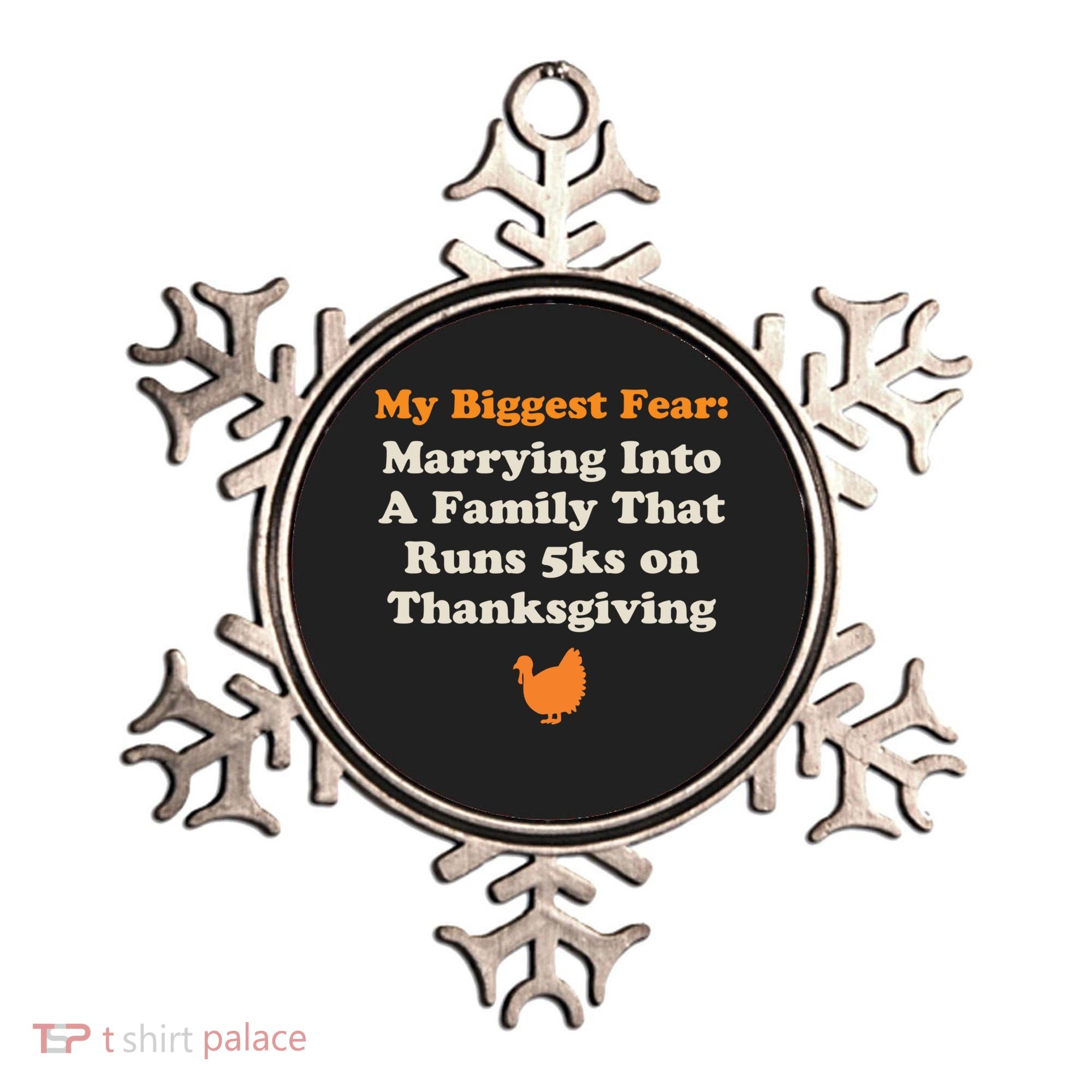 Funny Thanksgiving Running Turkey Trot Marrying Into Family Gift Ornament