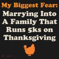 Funny Thanksgiving Running Turkey Trot Marrying Into Family Gift Ornament thumb 1