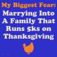 Funny Thanksgiving Running Turkey Trot Marrying Into Family Gift Women's Tank Top thumb 5