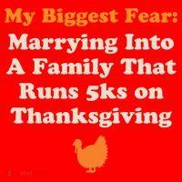 Funny Thanksgiving Running Turkey Trot Marrying Into Family Gift Santa Hat thumb 1