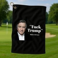 Fuck Trump Robert Di Nero Golf Towel thumb 1