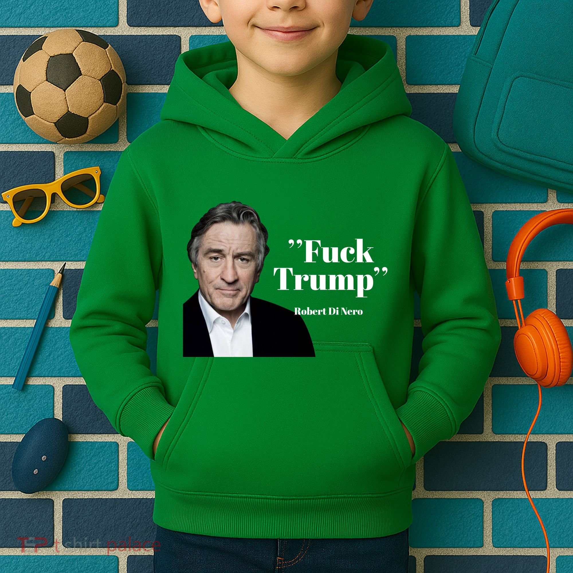Fuck Trump Robert Di Nero Kids Hoodie