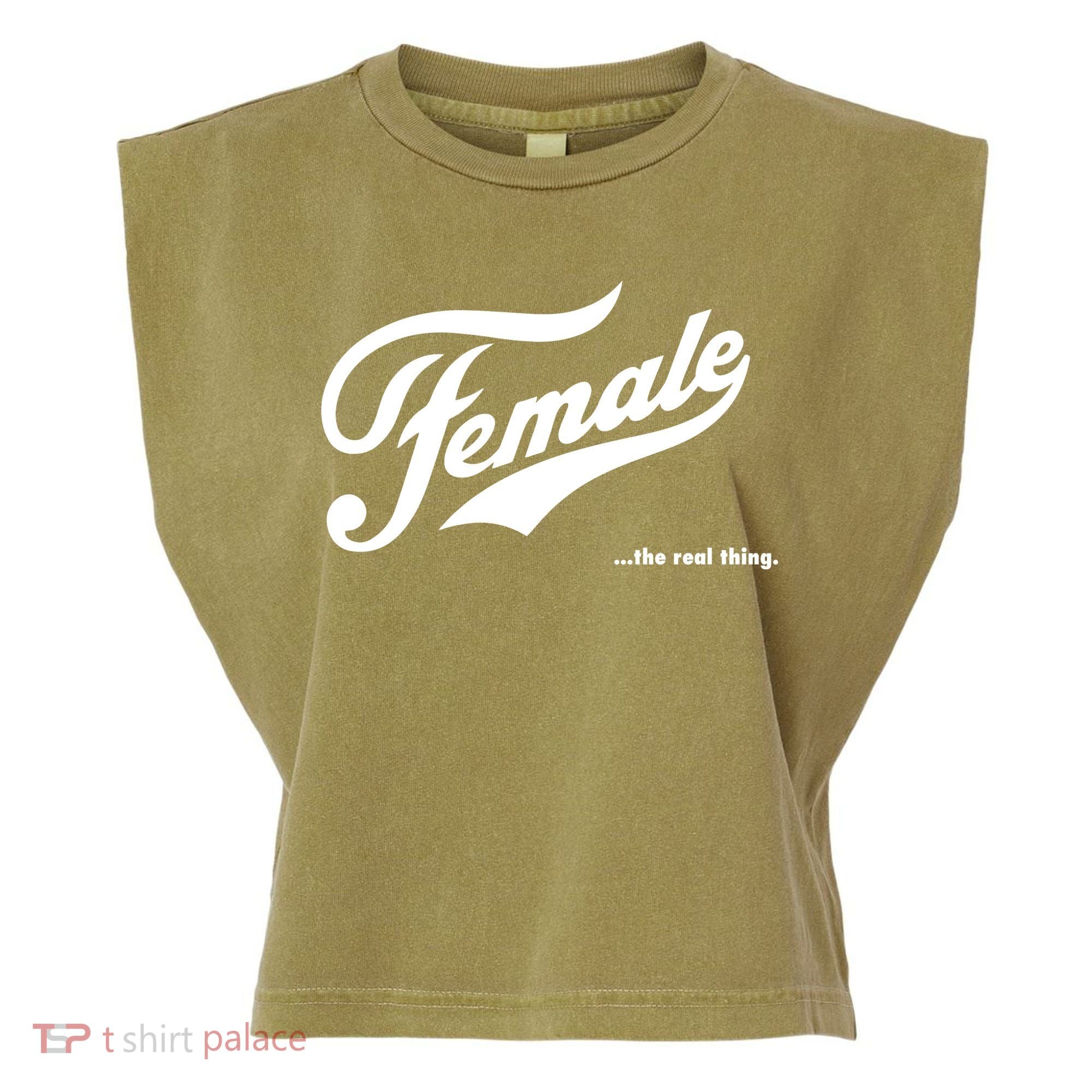 Female The Real Thing Garment-Dyed Women's Muscle Tee