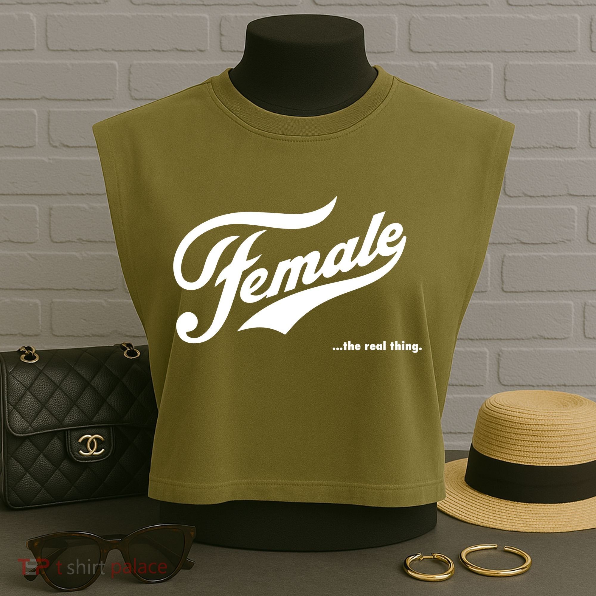 Female The Real Thing Garment-Dyed Women's Muscle Tee