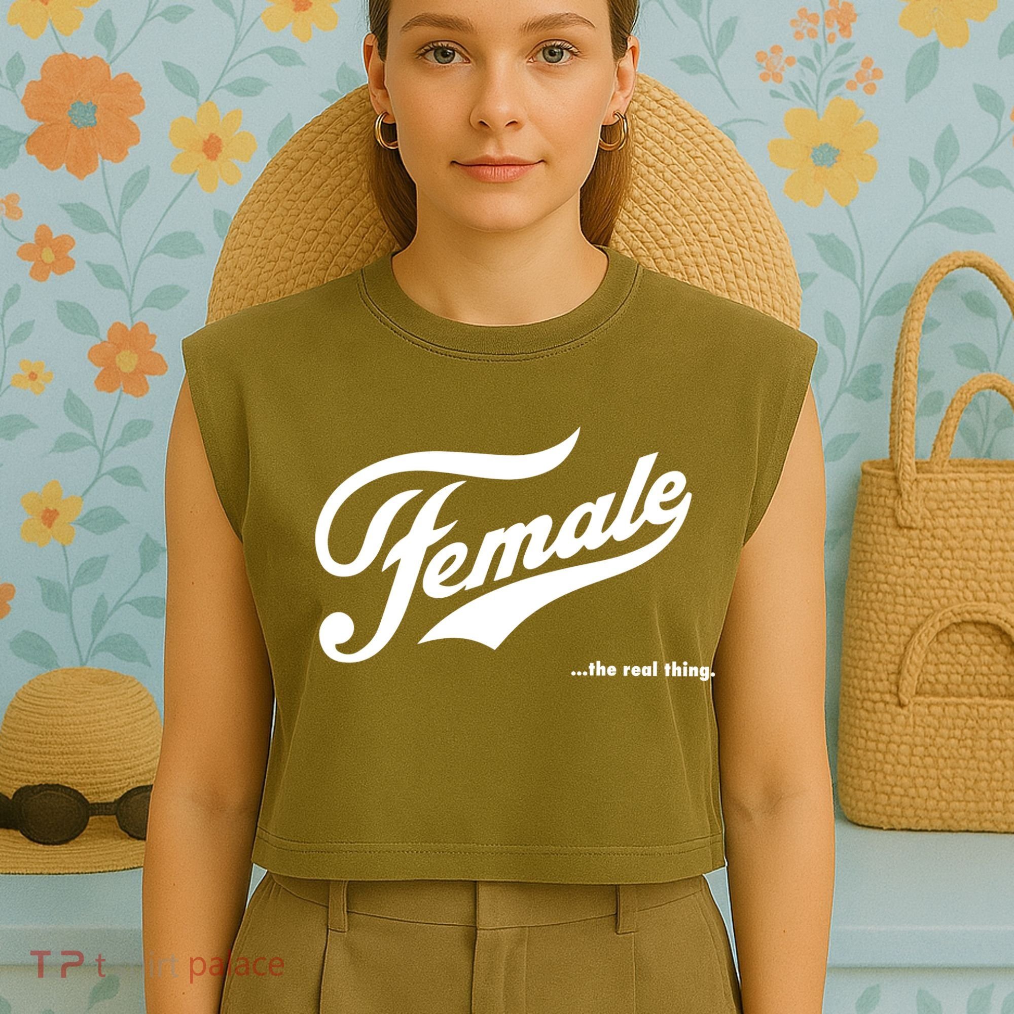 Female The Real Thing Garment-Dyed Women's Muscle Tee