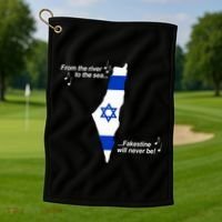 From The River To The Sea Fakestine Will Never Be Israel Golf Towel thumb 1