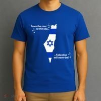 From The River To The Sea Fakestine Will Never Be Israel T-Shirt thumb 3