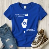 From The River To The Sea Fakestine Will Never Be Israel Women's T-Shirt thumb 3