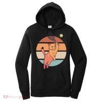 Funny Tennis Racket Cat Playing Tennis Women's Hoodie thumb 0