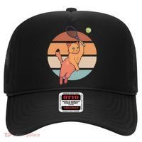 Funny Tennis Racket Cat Playing Tennis Hat thumb 0