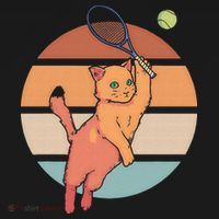 Funny Tennis Racket Cat Playing Tennis Kids Sweatshirt thumb 2