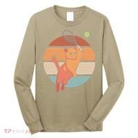 Funny Tennis Racket Cat Playing Tennis Long Sleeve Shirt thumb 0
