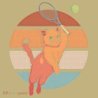 Funny Tennis Racket Cat Playing Tennis Long Sleeve Shirt thumb 2