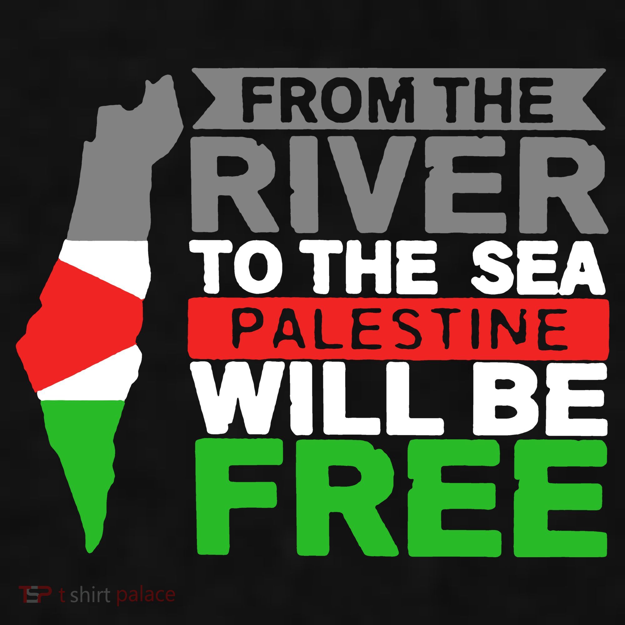 From The River To The Sea Palestine Will Be Free Ladies PosiCharge Tri-Blend Wicking Tank