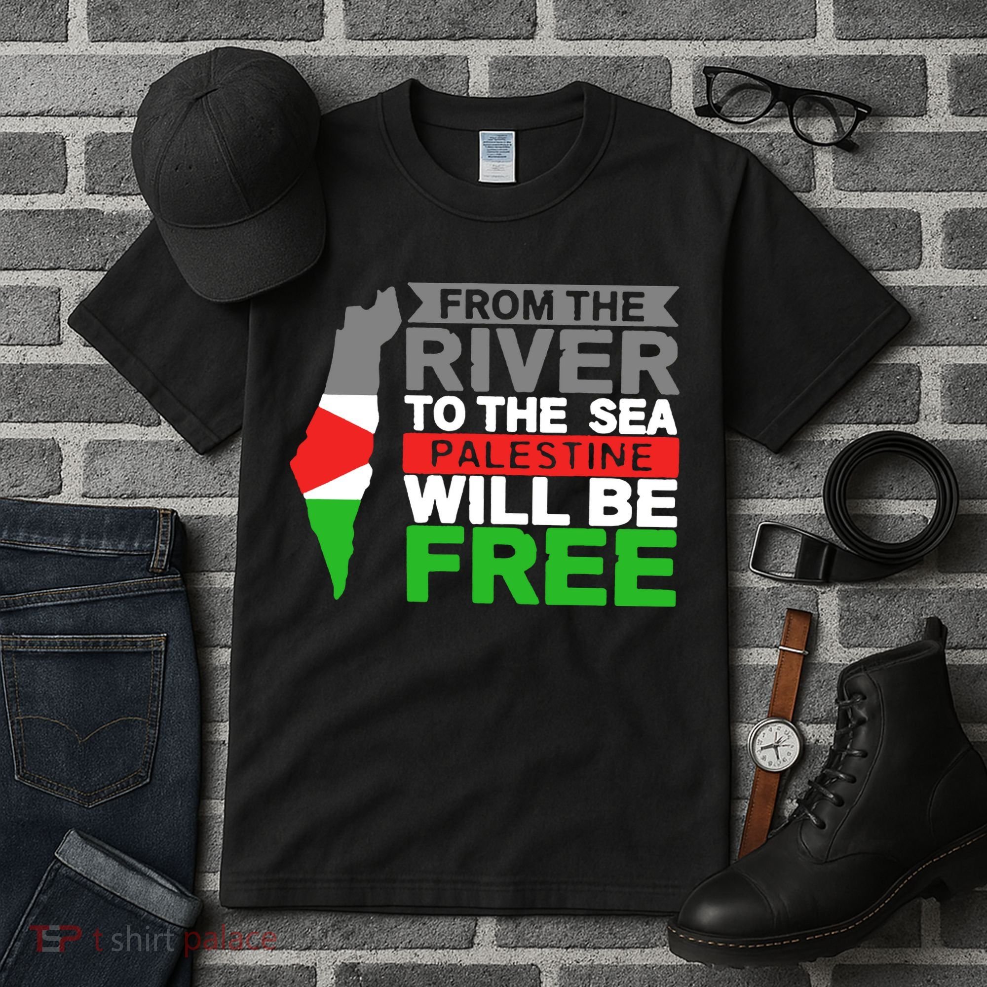 From The River To The Sea Palestine Will Be Free Tall T-Shirt