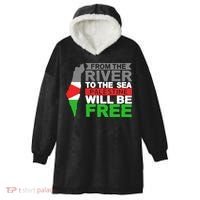 From The River To The Sea Palestine Will Be Free Hooded Wearable Blanket thumb 0