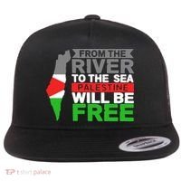 From The River To The Sea Palestine Will Be Free Flat Bill Trucker Hat thumb 0