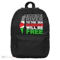 From The River To The Sea Palestine Will Be Free 16 in Basic Backpack thumb 0
