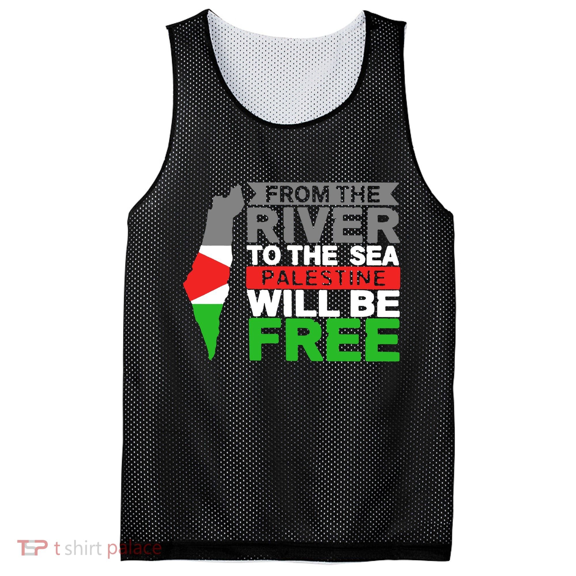 From The River To The Sea Palestine Will Be Free Mesh Reversible Basketball Jersey Tank