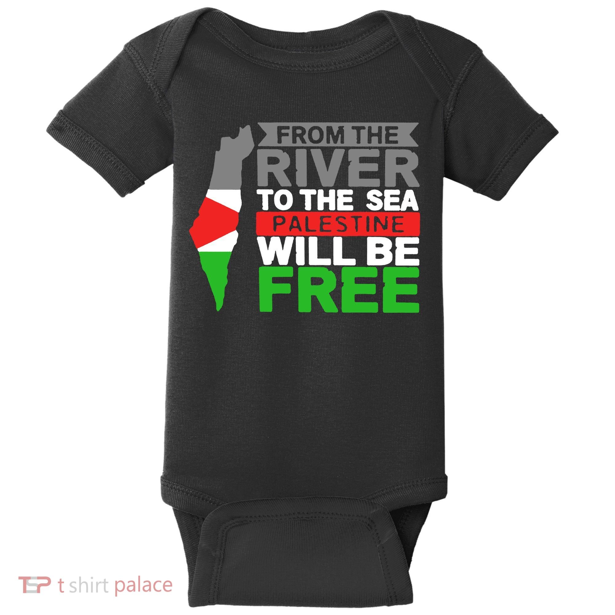 From The River To The Sea Palestine Will Be Free Baby Bodysuit