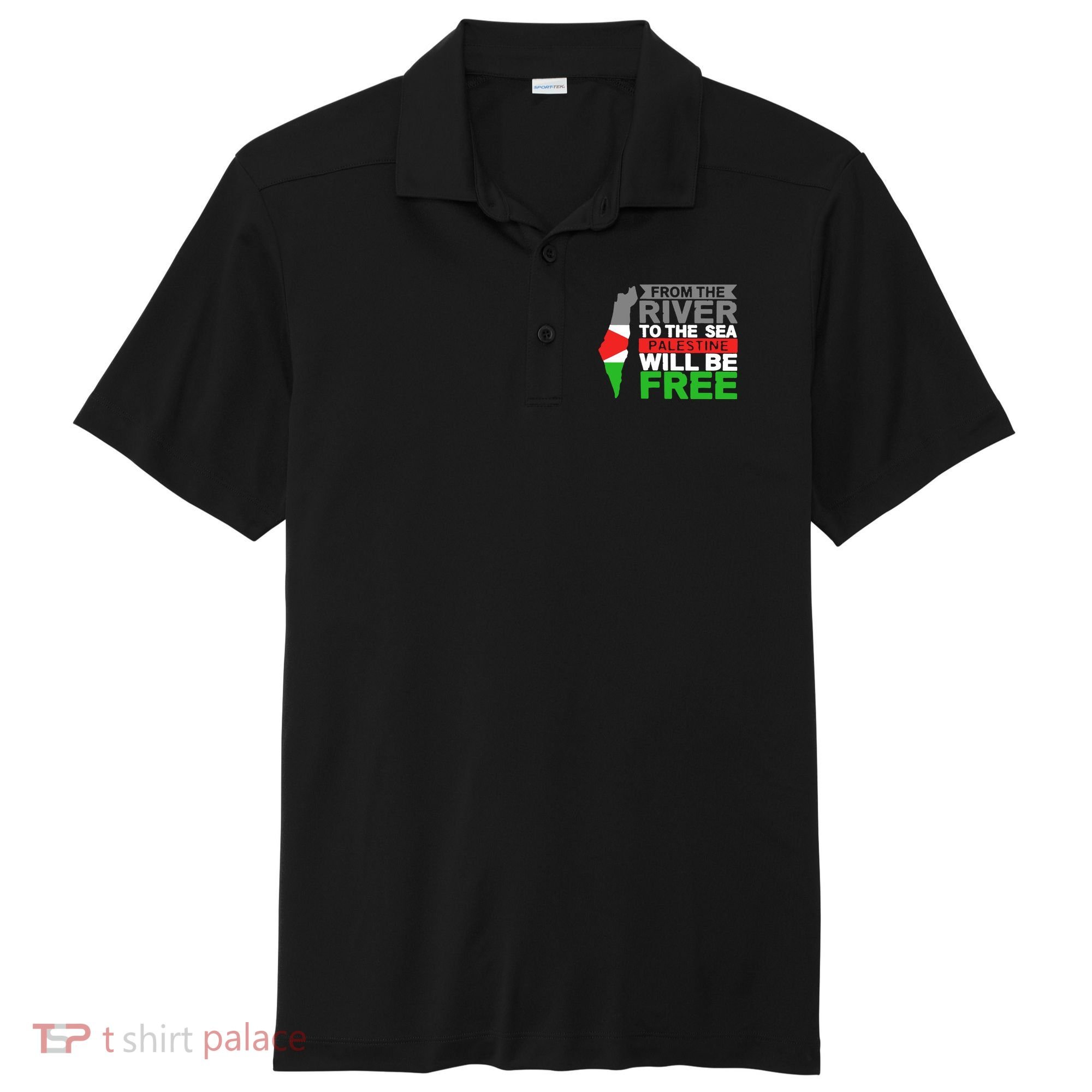 From The River To The Sea Palestine Will Be Free Sport-Tek Posi-UV Pro Polo