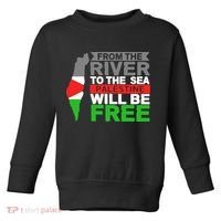 From The River To The Sea Palestine Will Be Free Toddler Sweatshirt thumb 0