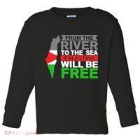 From The River To The Sea Palestine Will Be Free Toddler Long Sleeve Shirt thumb 0