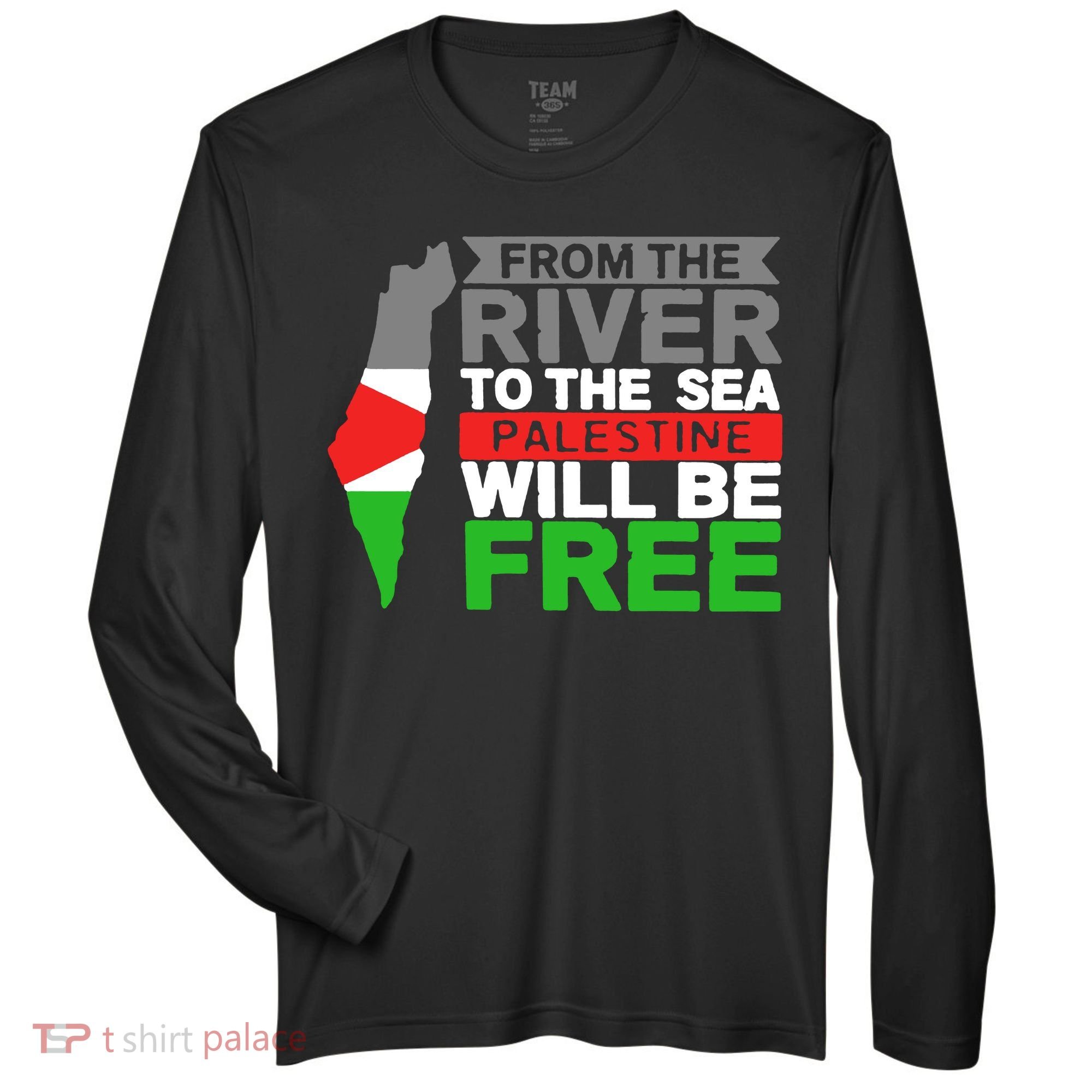 From The River To The Sea Palestine Will Be Free Zone Performance Long-Sleeve T-Shirt
