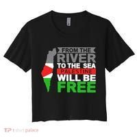 From The River To The Sea Palestine Will Be Free Women's Crop Top Tee thumb 0