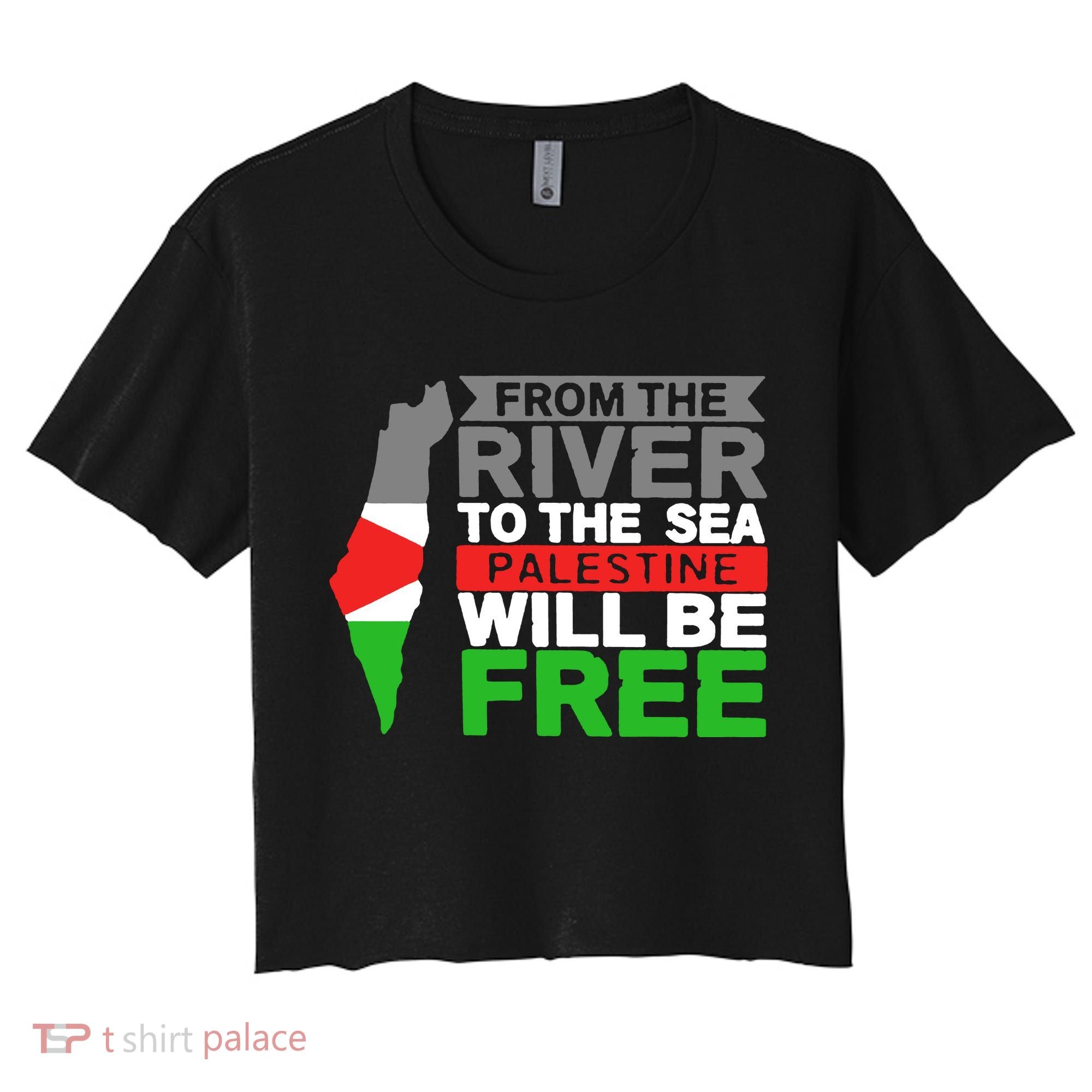 From The River To The Sea Palestine Will Be Free Women's Crop Top Tee
