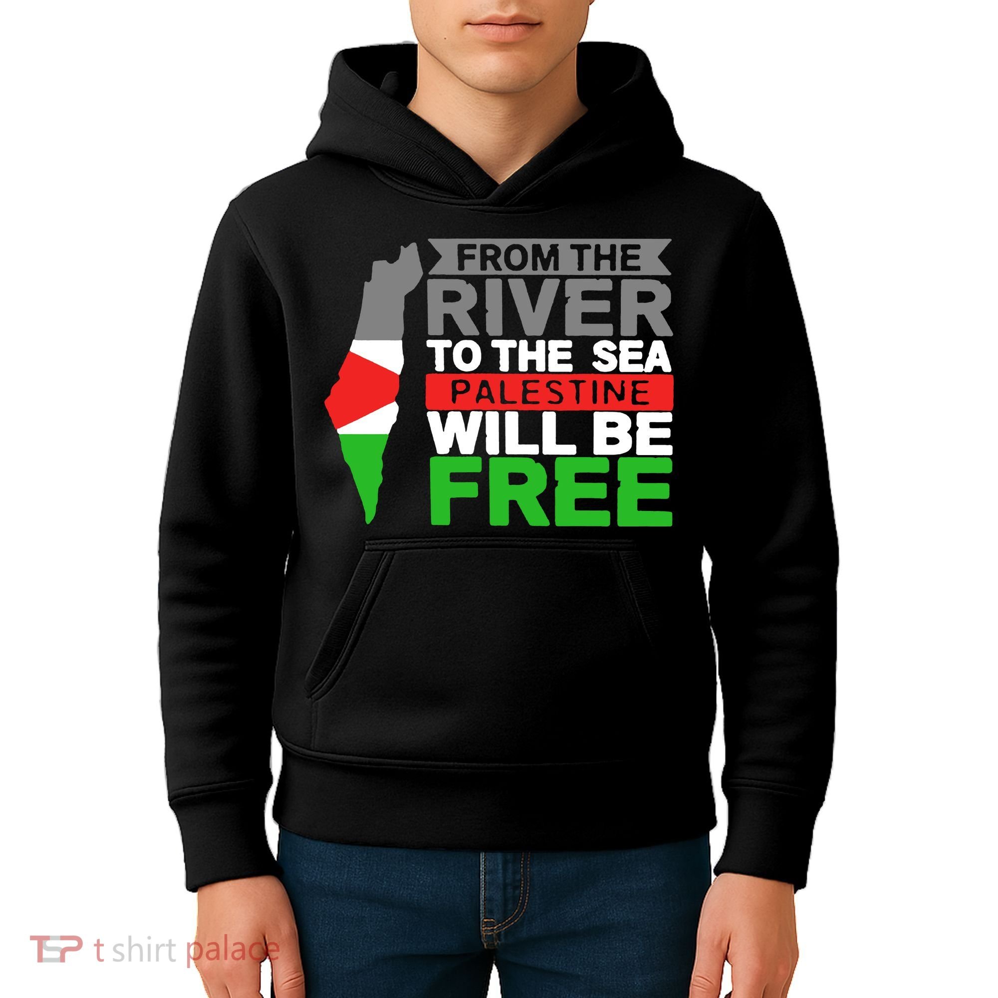 From The River To The Sea Palestine Will Be Free Kids Hoodie