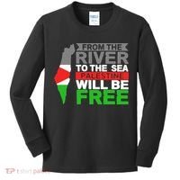 From The River To The Sea Palestine Will Be Free Kids Long Sleeve Shirt thumb 0