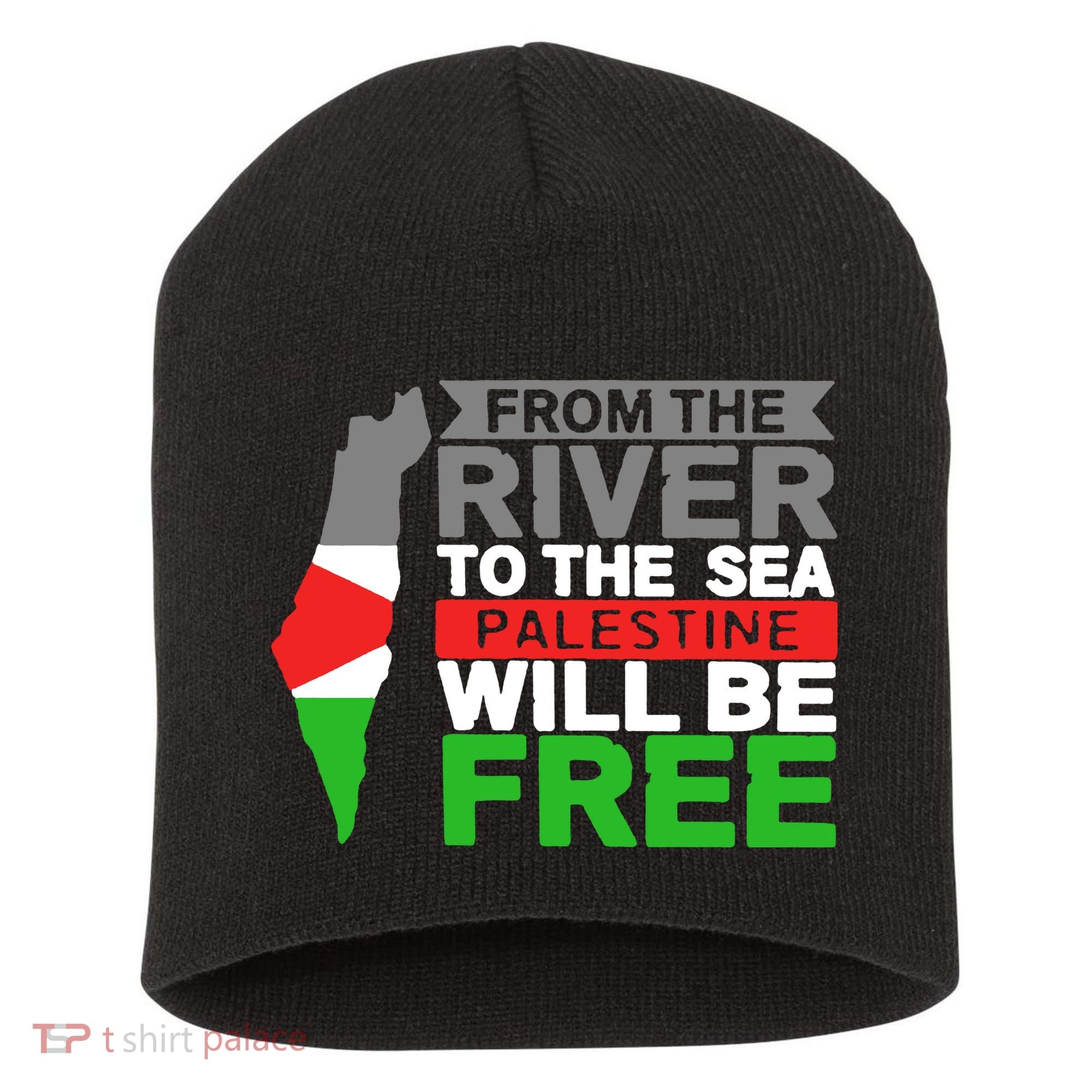 From The River To The Sea Palestine Will Be Free Short Acrylic Beanie