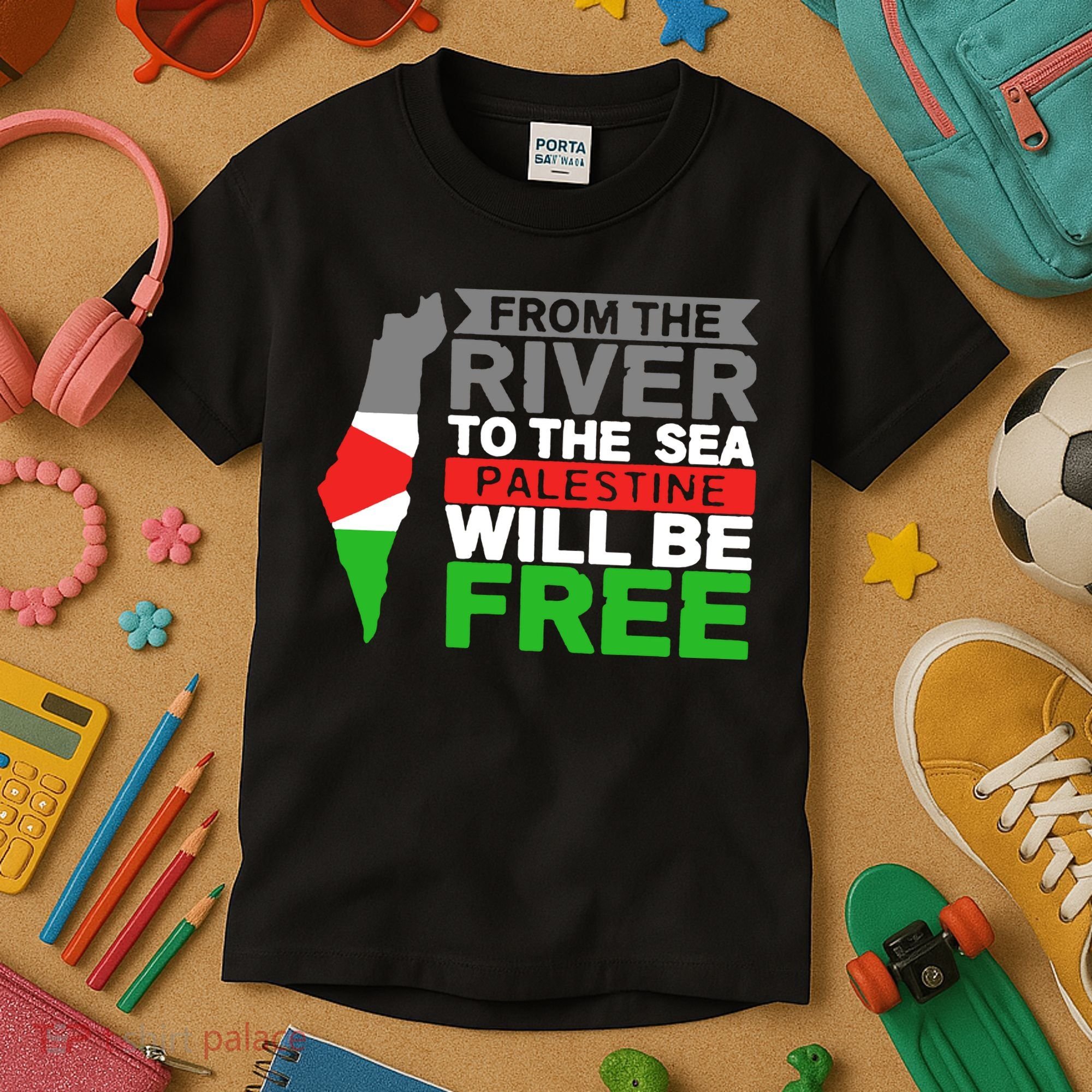From The River To The Sea Palestine Will Be Free Kids T-Shirt