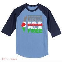 From The River To The Sea Palestine Will Be Free Raglan Baseball Sleeve Shirt thumb 0