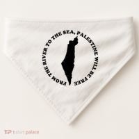From The River To The Sea Palestine Will Be Free USA-Made Doggie Bandana thumb 0