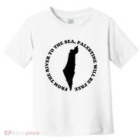From The River To The Sea Palestine Will Be Free Toddler T-Shirt thumb 0