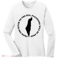 From The River To The Sea Palestine Will Be Free Women's Long Sleeve Shirt thumb 0