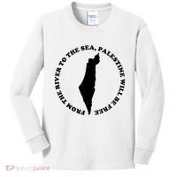 From The River To The Sea Palestine Will Be Free Kids Long Sleeve Shirt thumb 0
