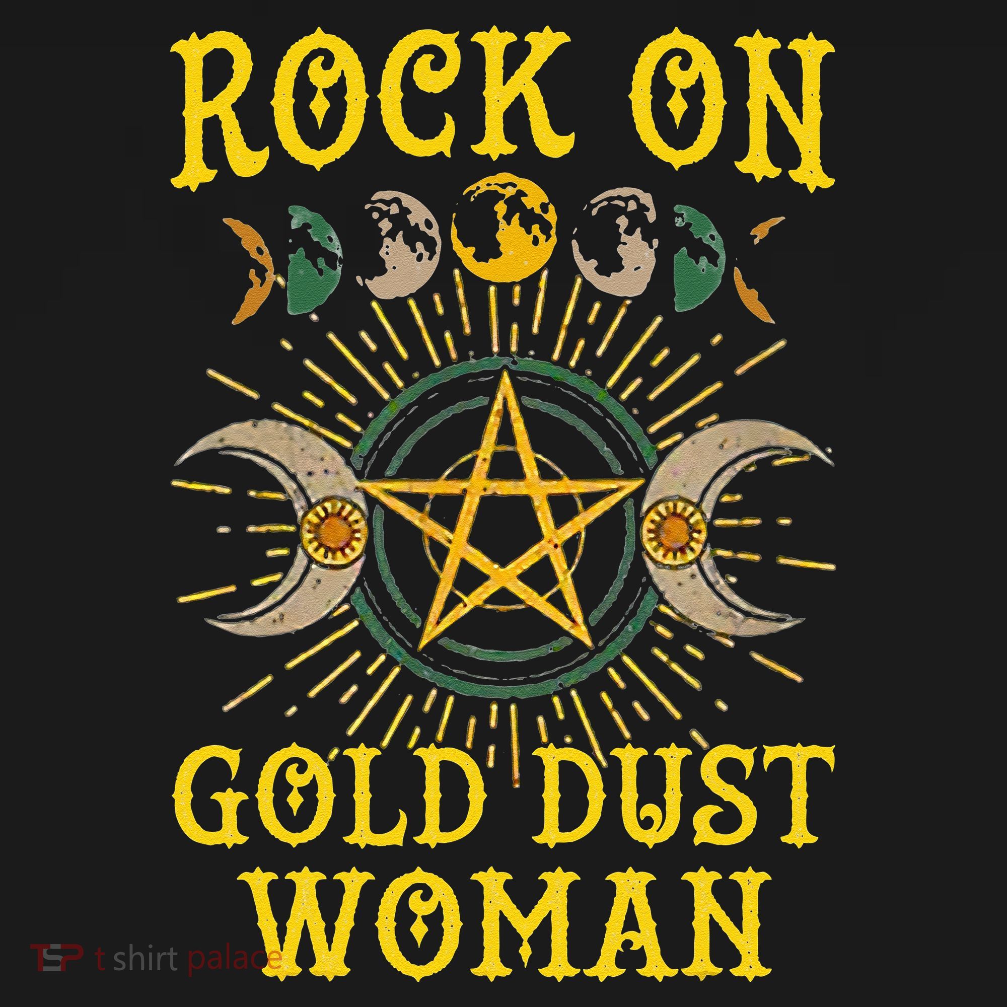 Funny Tee Rock On Gold Dust Woman Gift for Birthday Women's Hoodie