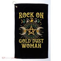 Funny Tee Rock On Gold Dust Woman Gift for Birthday Golf Towel thumb 0