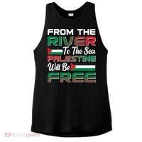 From The River To The Sea Palestine Will Be Free Ladies PosiCharge Tri-Blend Wicking Tank thumb 0