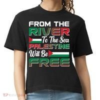 From The River To The Sea Palestine Will Be Free Comfort Colors Boxy T-Shirt thumb 0