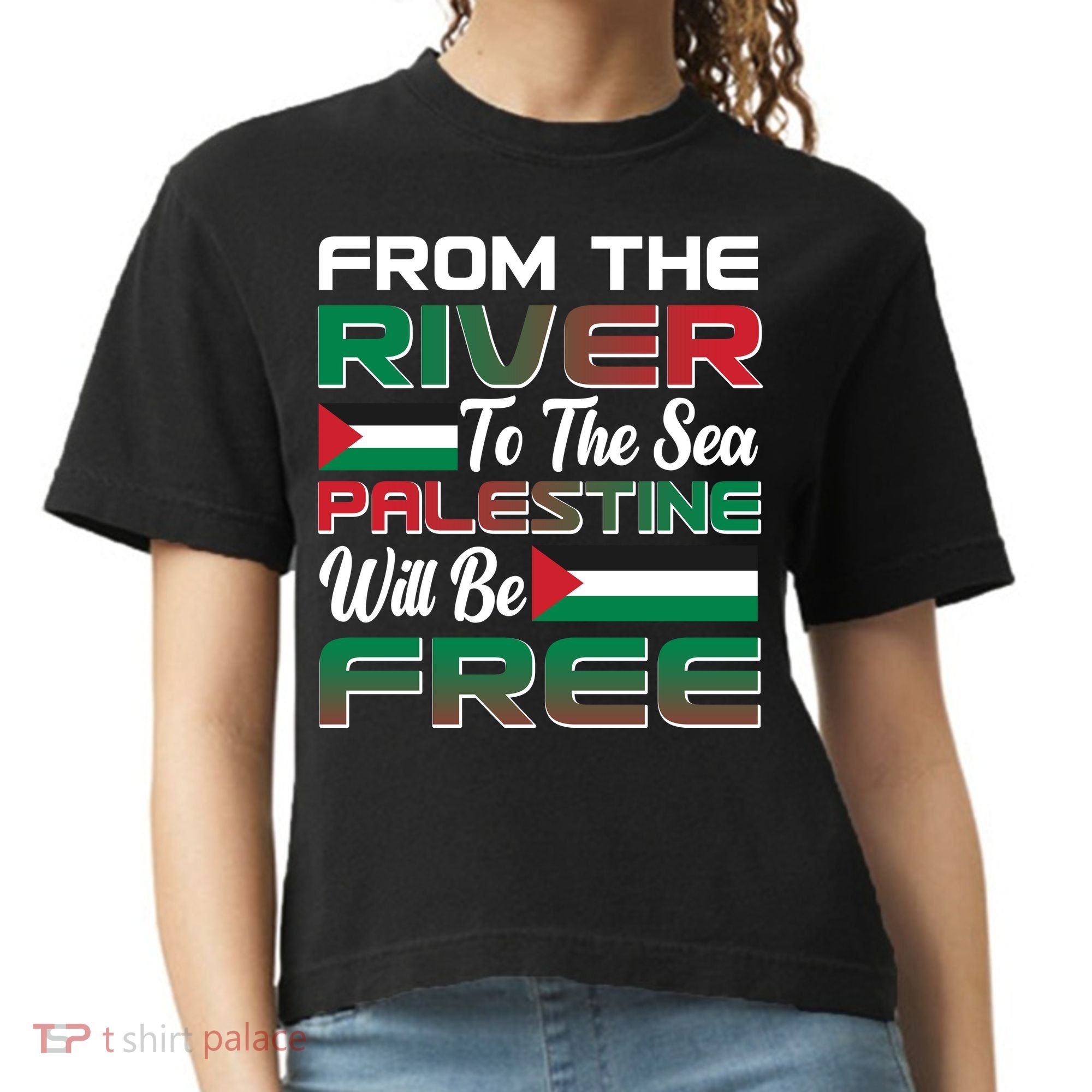 From The River To The Sea Palestine Will Be Free Comfort Colors Boxy T-Shirt