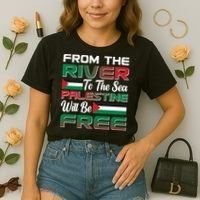 From The River To The Sea Palestine Will Be Free Comfort Colors Boxy T-Shirt thumb 2