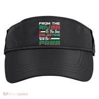 From The River To The Sea Palestine Will Be Free Adult Drive Performance Visor thumb 0