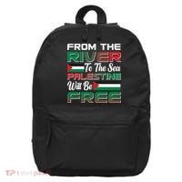 From The River To The Sea Palestine Will Be Free 16 in Basic Backpack thumb 0