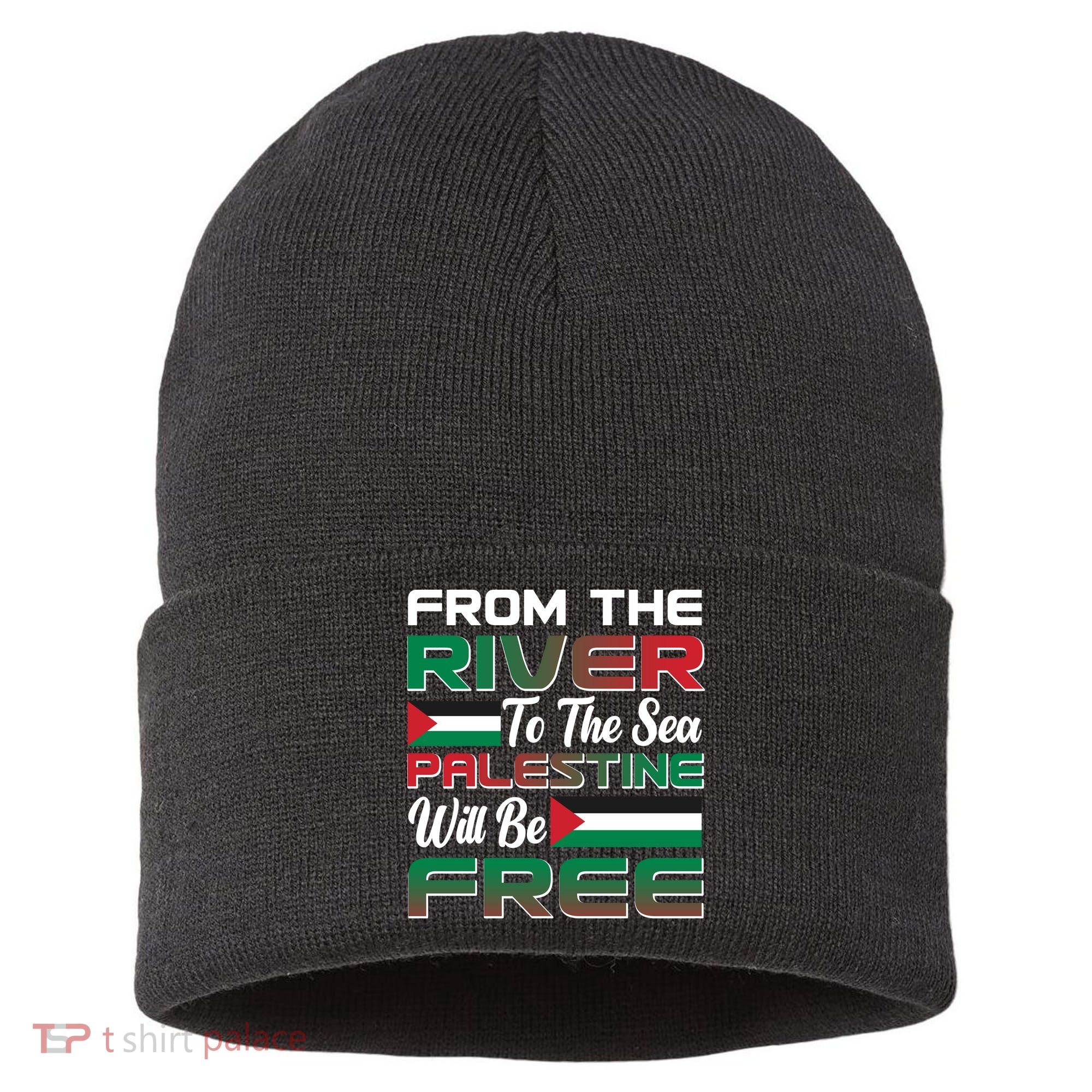 From The River To The Sea Palestine Will Be Free Sustainable Knit Beanie