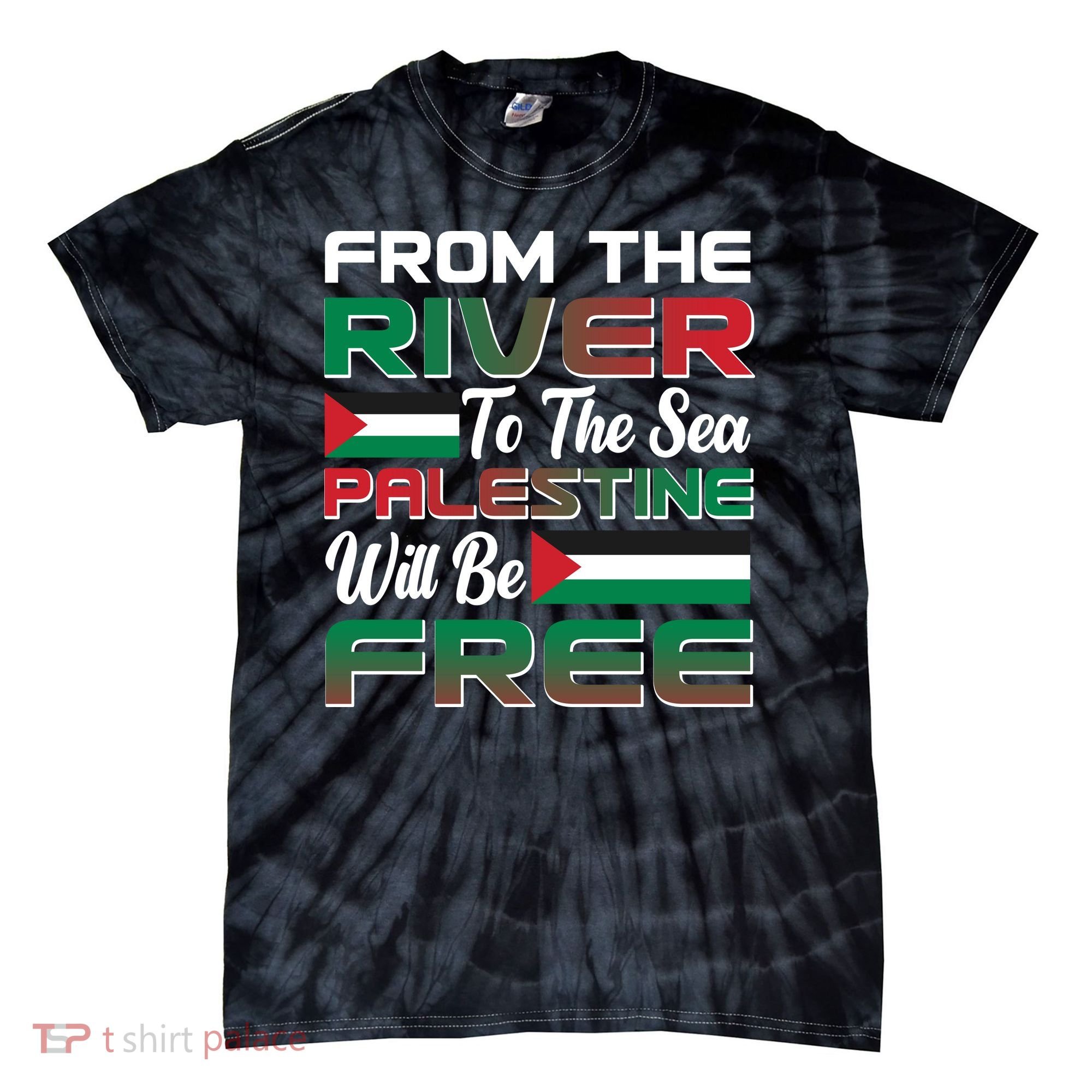 From The River To The Sea Palestine Will Be Free Tie-Dye T-Shirt