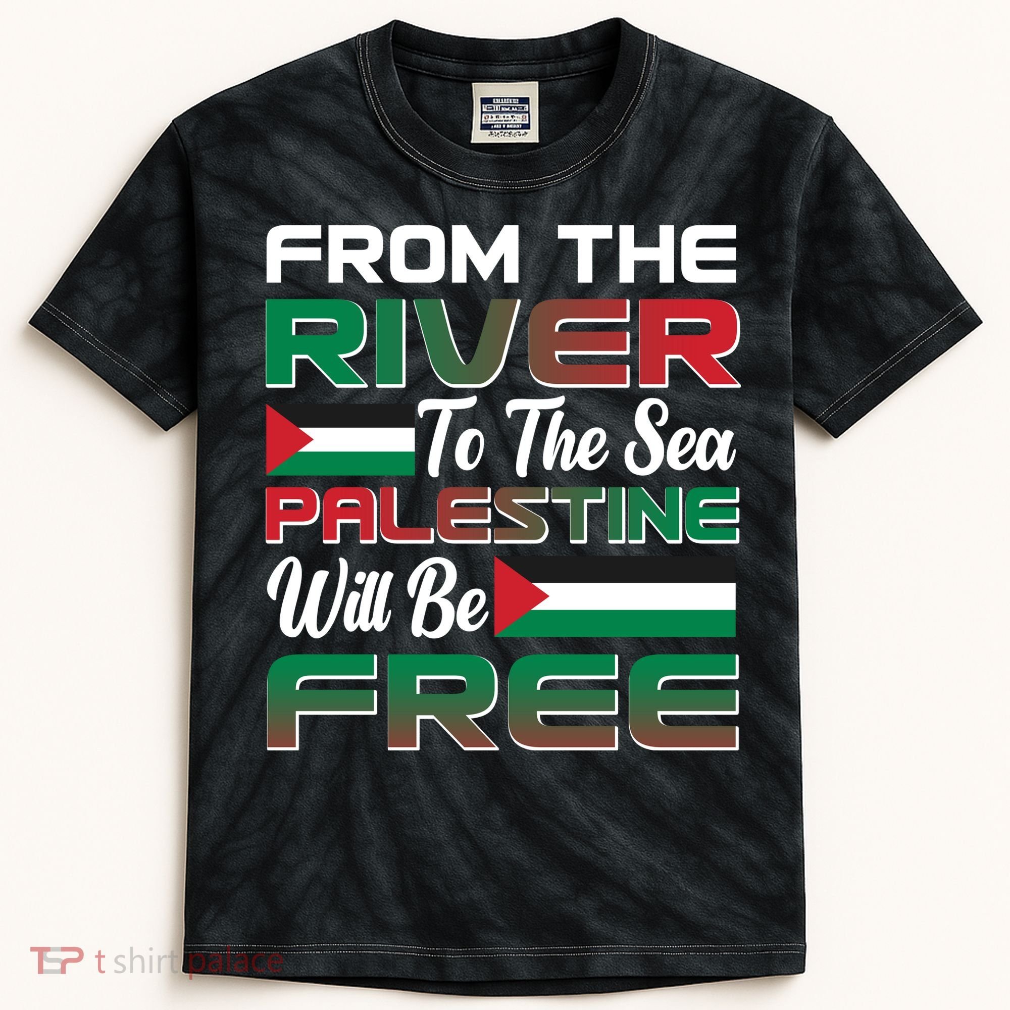 From The River To The Sea Palestine Will Be Free Kids Tie-Dye T-Shirt